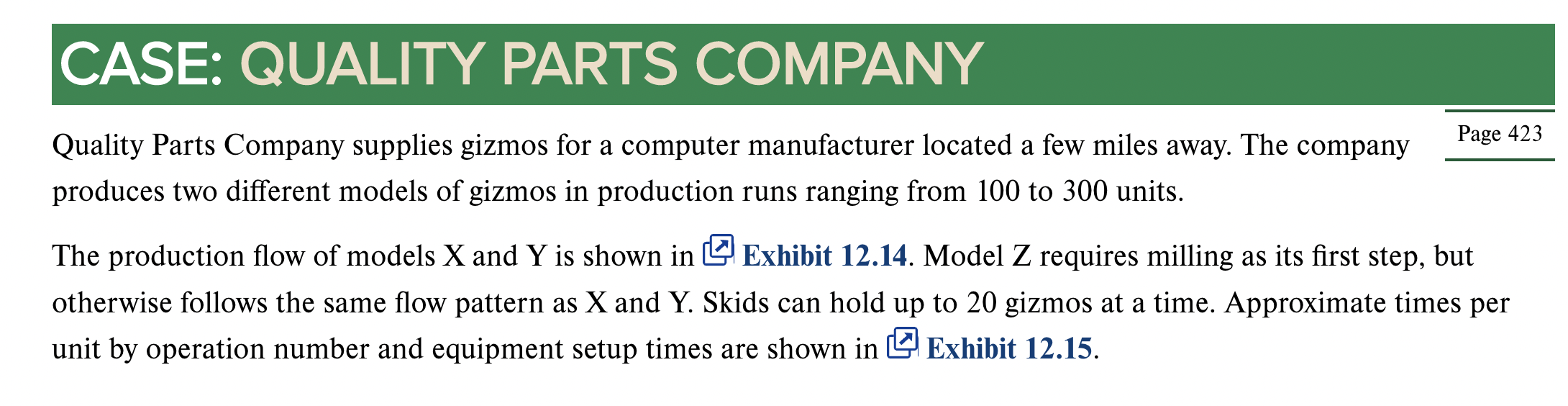 quality parts company case study solution