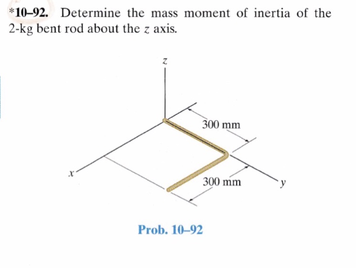 Solved 10-92. Determine the mass moment of inertia ofthe | Chegg.com
