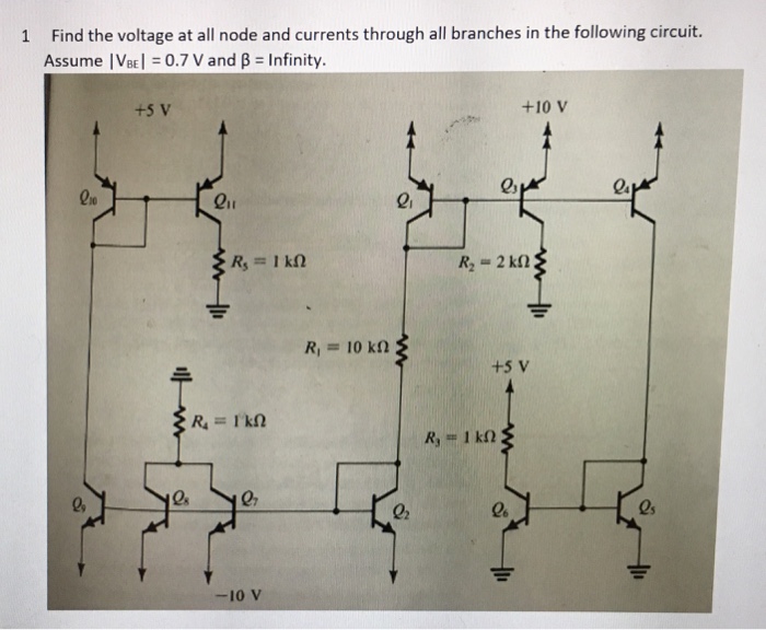 Solved Find the voltage at all node and currents through all | Chegg.com