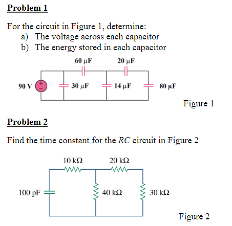 Solved Problem 1 For the circuit in Figure 1, determine: a) | Chegg.com