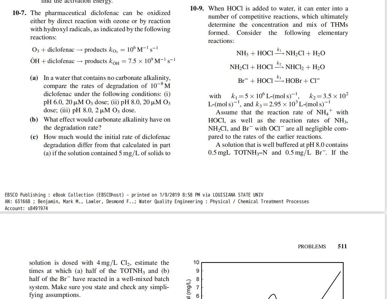 10-9. When HOCl is added to water, it can enter into | Chegg.com