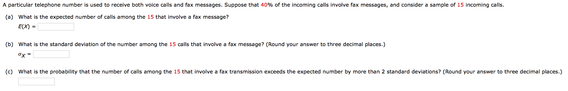 Solved A particular telephone number is used to receive both | Chegg.com