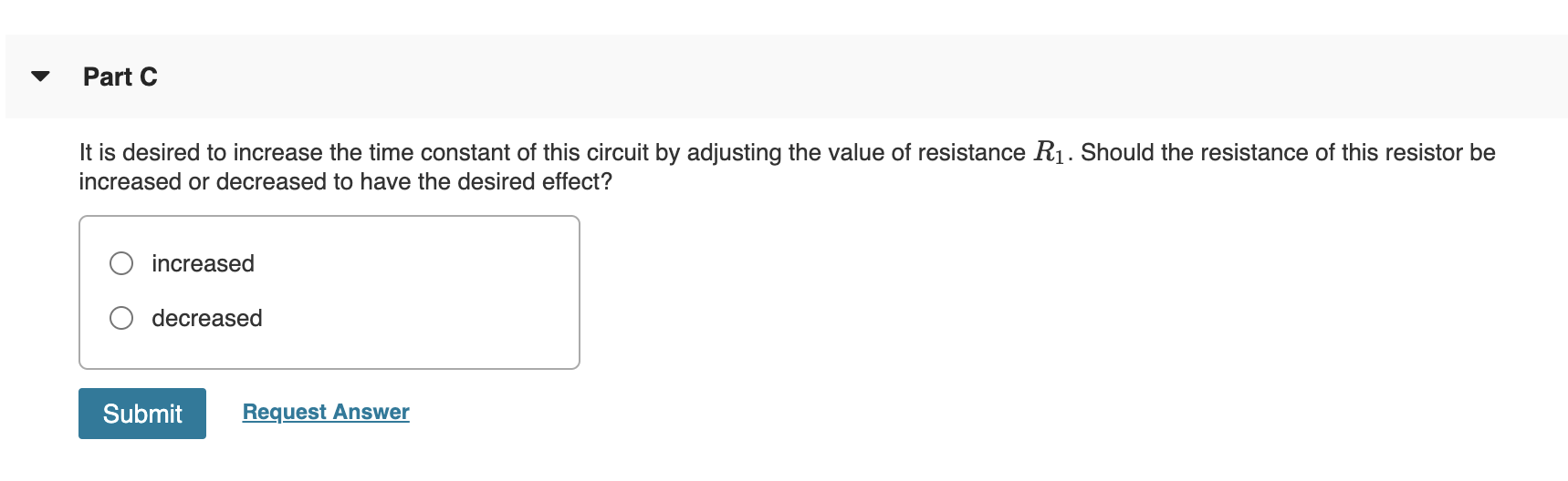 Solved Part A IP Consider The RC Circuit Shown In The | Chegg.com