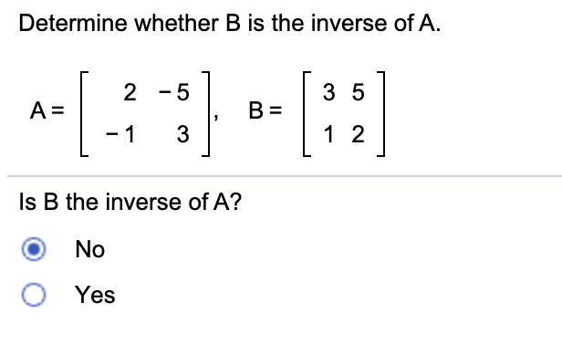 if a 1 2 3 5 then a inverse is