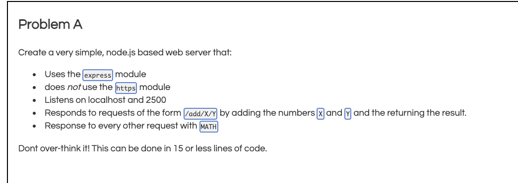 Solved Problem A Create a very simple,  based web 