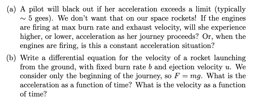 Solved (a) A pilot will black out if her acceleration | Chegg.com