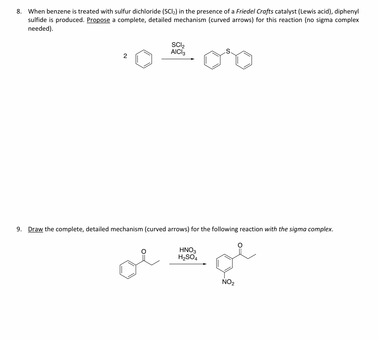 Solved 8. When Benzene Is Treated With Sulfur Dichloride 