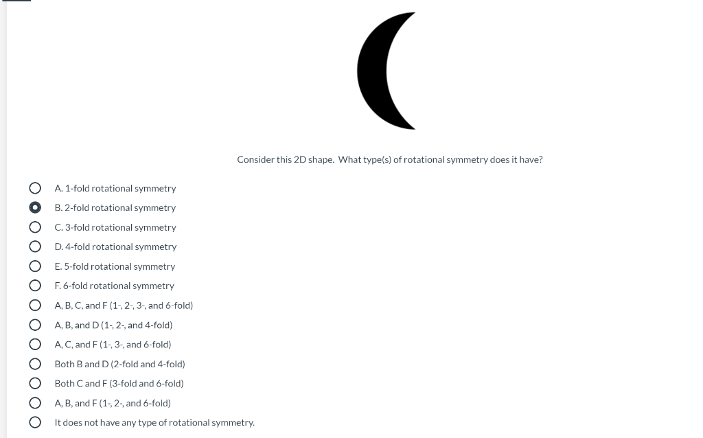 Solved Consider this 2D shape. What type(s) of rotational | Chegg.com
