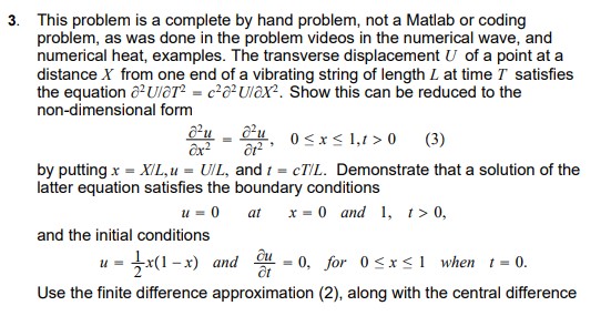 Solved This problem is a complete by hand problem, not a | Chegg.com
