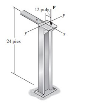 Solved Column W10 x 45 of A-36 steel is fixed at its base. | Chegg.com