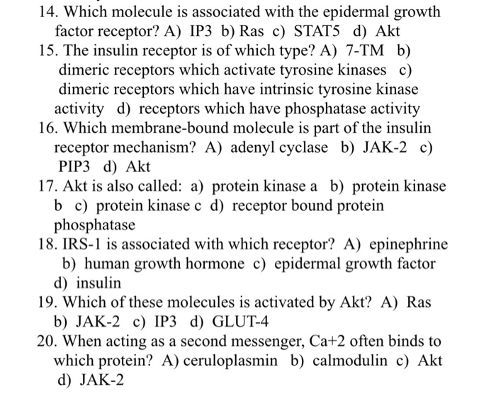 Solved SIGNAL TRANSDUCTION QUESTIONS 1. All 7TM type