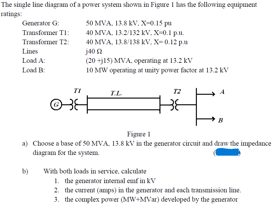 How To Calculate And Draw A Single Line Diagram For The Power System ...