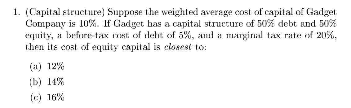 Weighted Average Cost of Capital – Examining the Capital Structure of a  Corporation