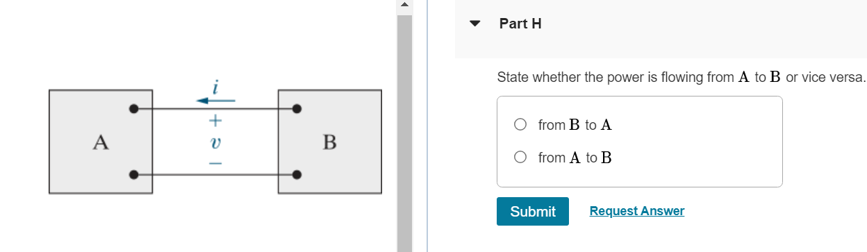 Solved State Whether The Power Is Flowing From A To B Or | Chegg.com