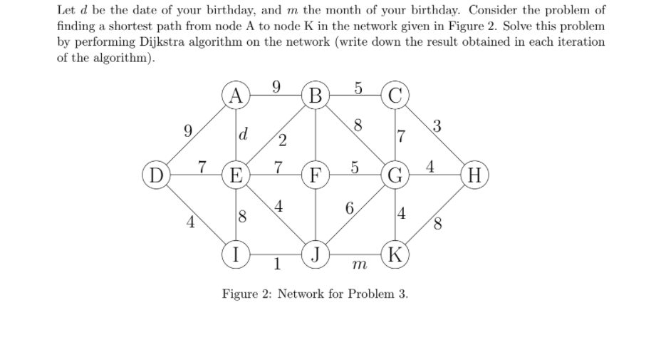 Solved Let d be the date of your birthday, and m the month | Chegg.com