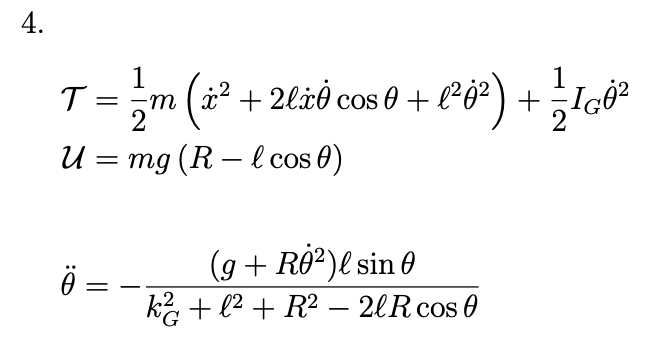 Solved Problem 4 Consider A Rocking Half Disk With Mass M Chegg Com