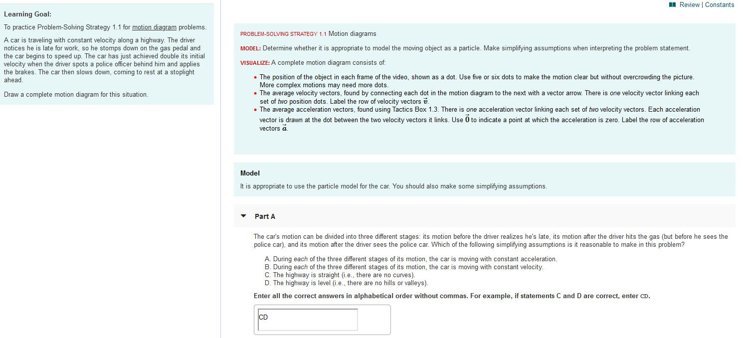 Review Constants Learning Goal: To practice Problem | Chegg.com