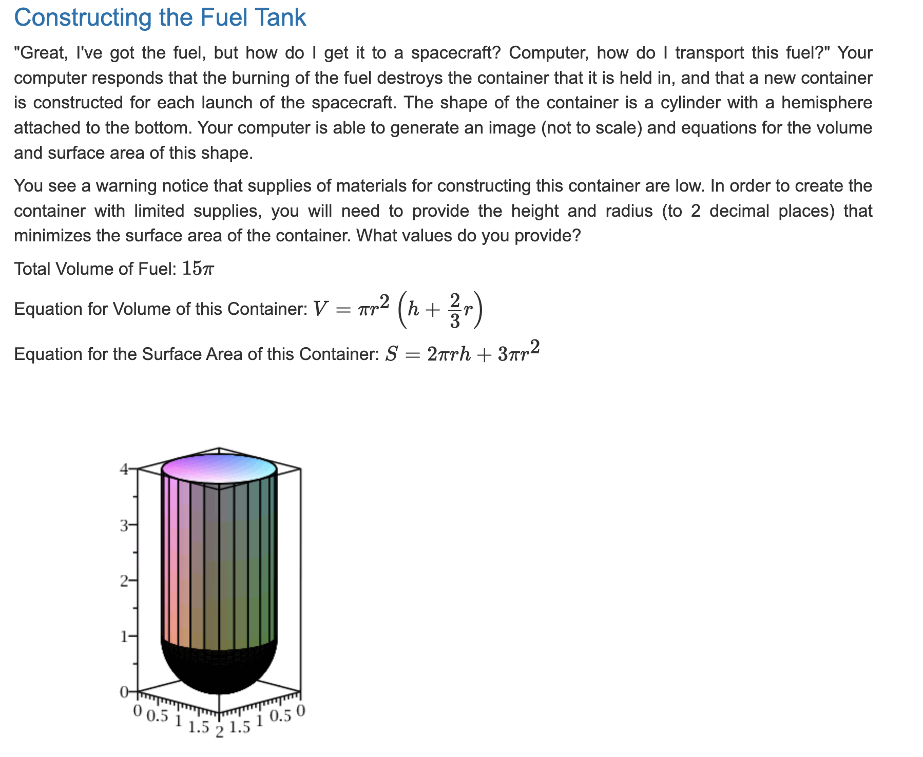 Solved Constructing the Fuel Tank "Great, I've got the fuel,