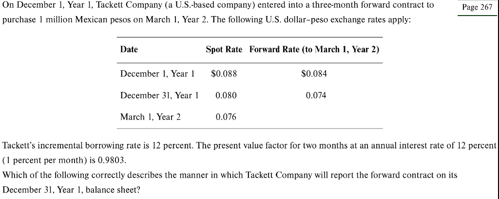 Solved On December 1, Year 1, Tackett Company (a U.S.-based