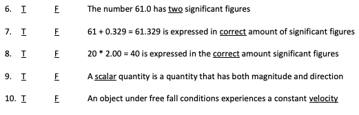 Solved 6. I E The number 61.0 has two significant figures 7. | Chegg.com