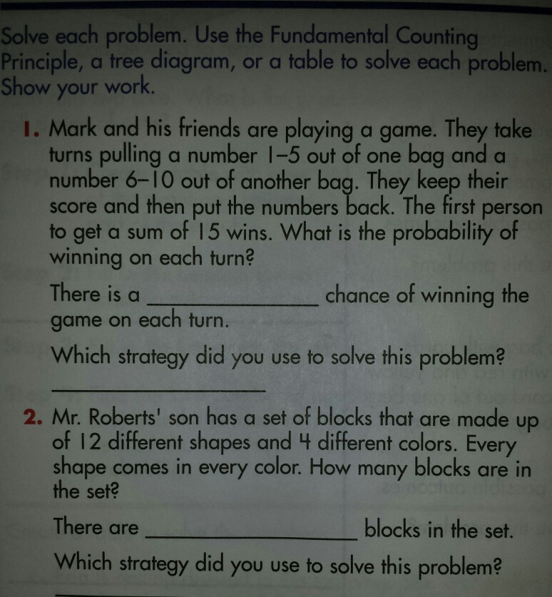 Solved Principle, a tree diagram, or a table to solve each | Chegg.com