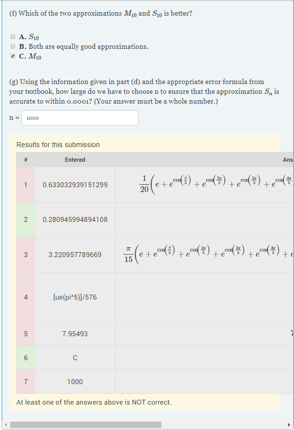 Solved Let F X Cos And I 8 2 F Da A Use M10 T Chegg Com