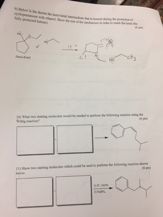 Solved Below is the shown the hemi-ketal intermediate that | Chegg.com