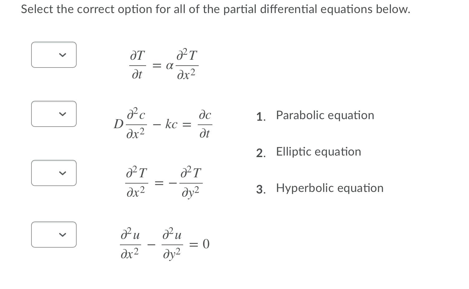 Solved Select the correct option for all of the partial | Chegg.com