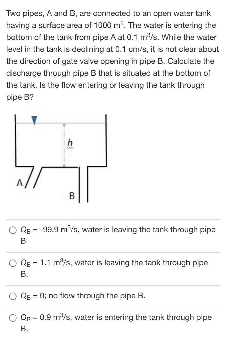 Solved [2] The two open tanks have the same bottom area, A