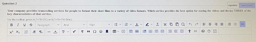 Solved Question 2 4 points Save Answer Your company provides | Chegg.com