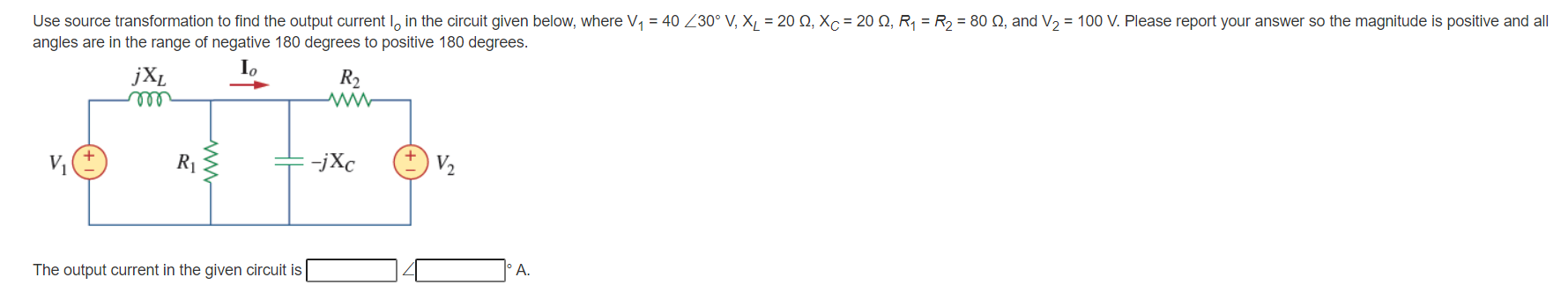 Solved Use source transformation to find the output current | Chegg.com