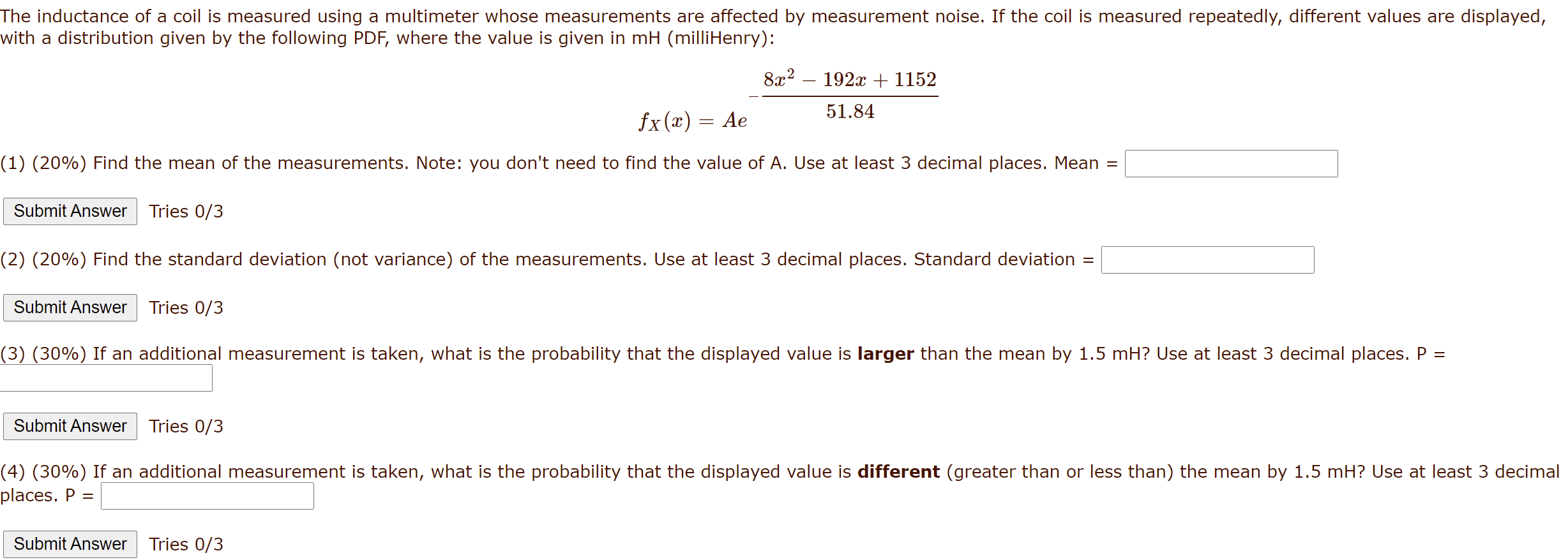 Solved A continuous random variable X has the PDF given | Chegg.com