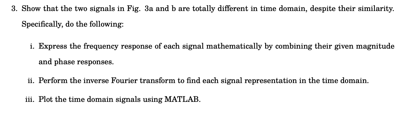 Solved 3. Show that the two signals in Fig. 3a and b are | Chegg.com