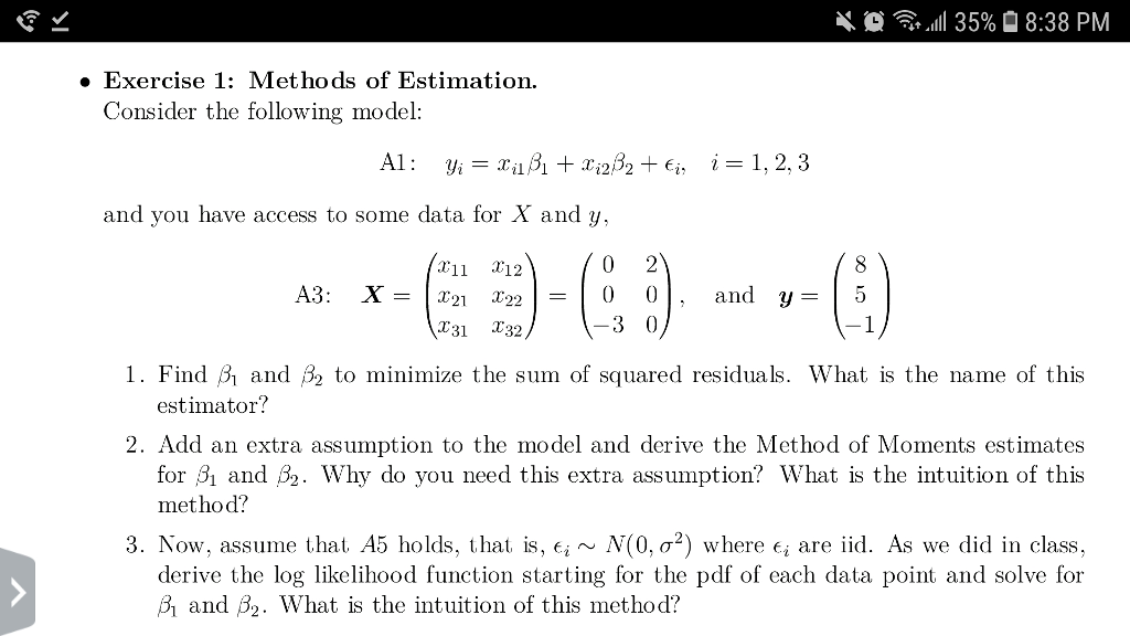 Solved 2+.11 35% 8:38 PM » Exercise 1: Methods Of | Chegg.com