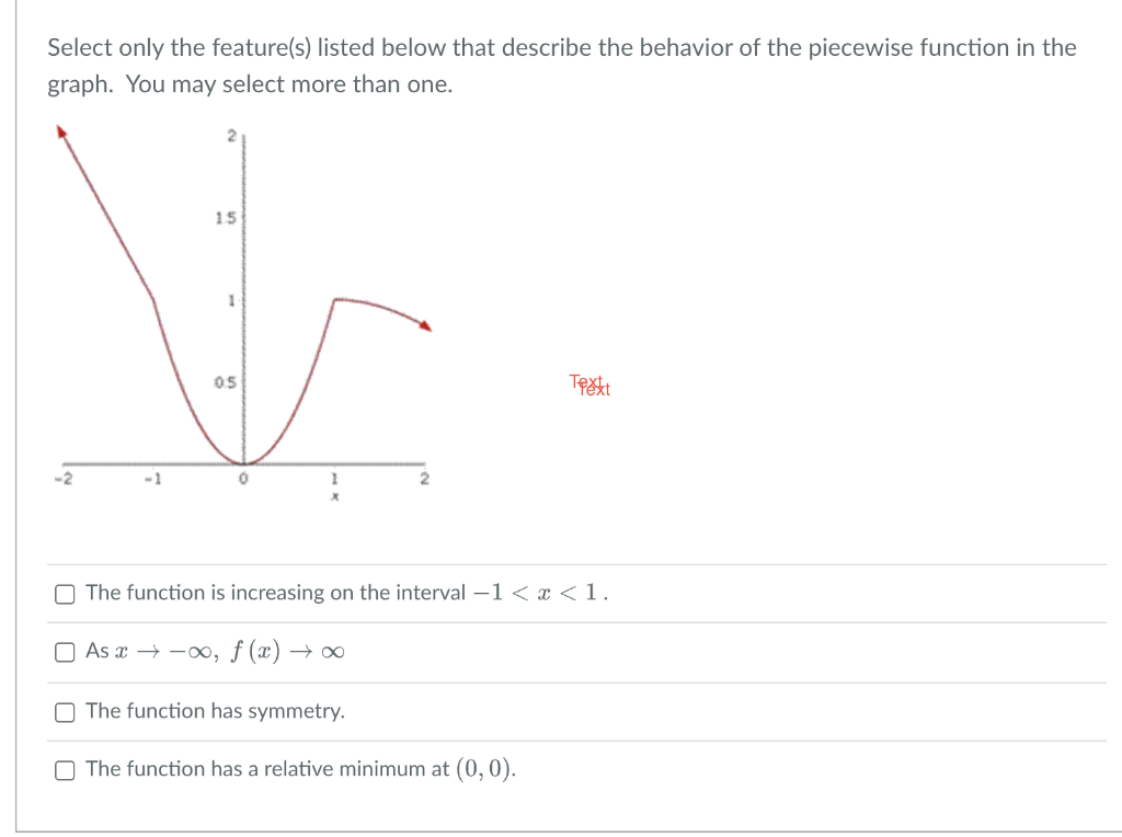 Solved Select only the feature(s) listed below that describe | Chegg.com