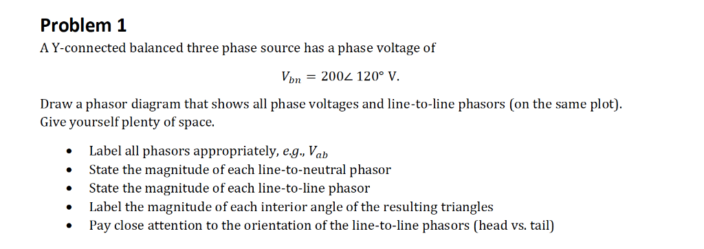 Solved A Y-connected balanced three phase source has a phase | Chegg.com
