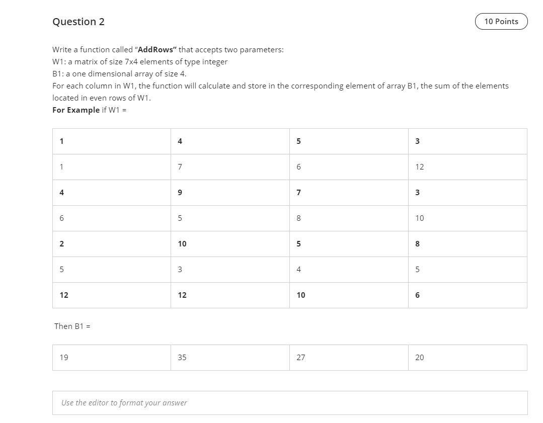 Solved Question 2 10 Points Write a function called | Chegg.com