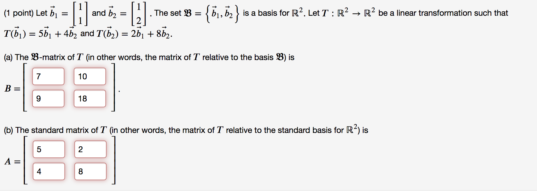 Solved 1 point Assume that A is a matrix with three rows