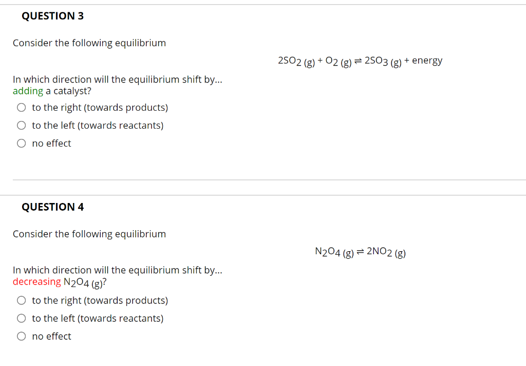 Solved QUESTION 1 Consider the following equilibrium | Chegg.com