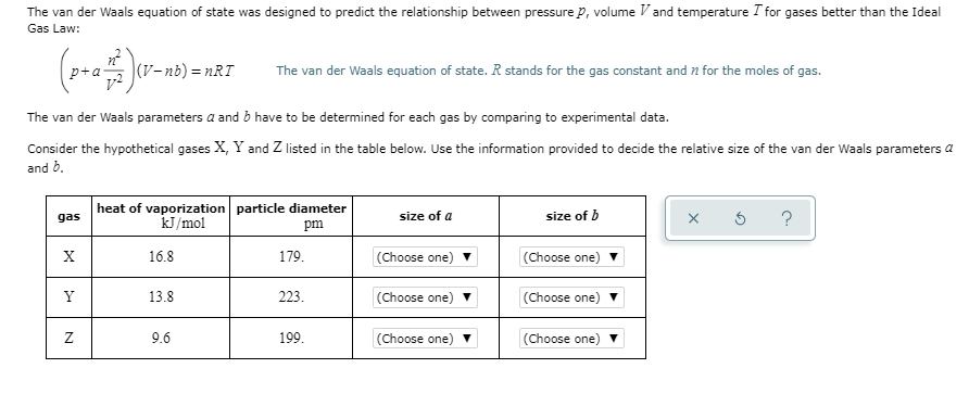 Solved The Van Der Waals Equation Of State Was Designed To | Chegg.com