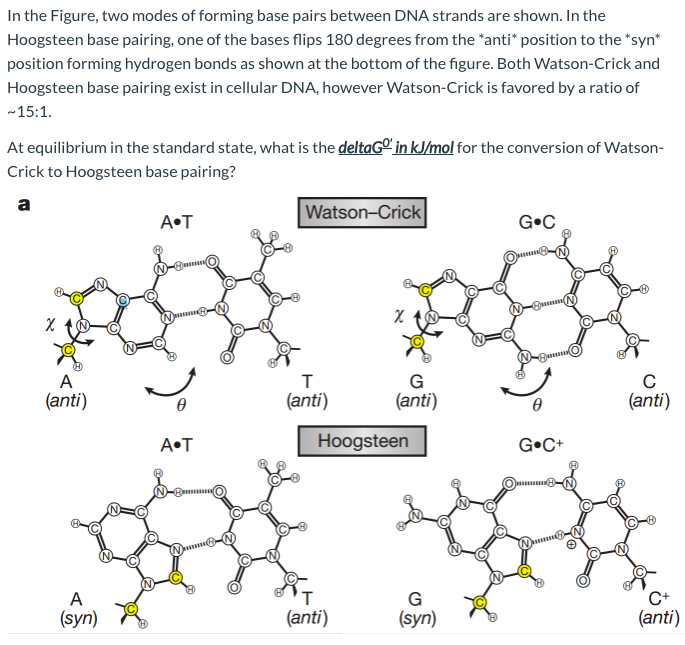Solved In the Figure, two modes of forming base pairs