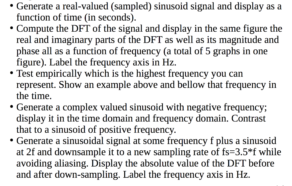 Solved Generate a real-valued (sampled) sinusoid signal and | Chegg.com