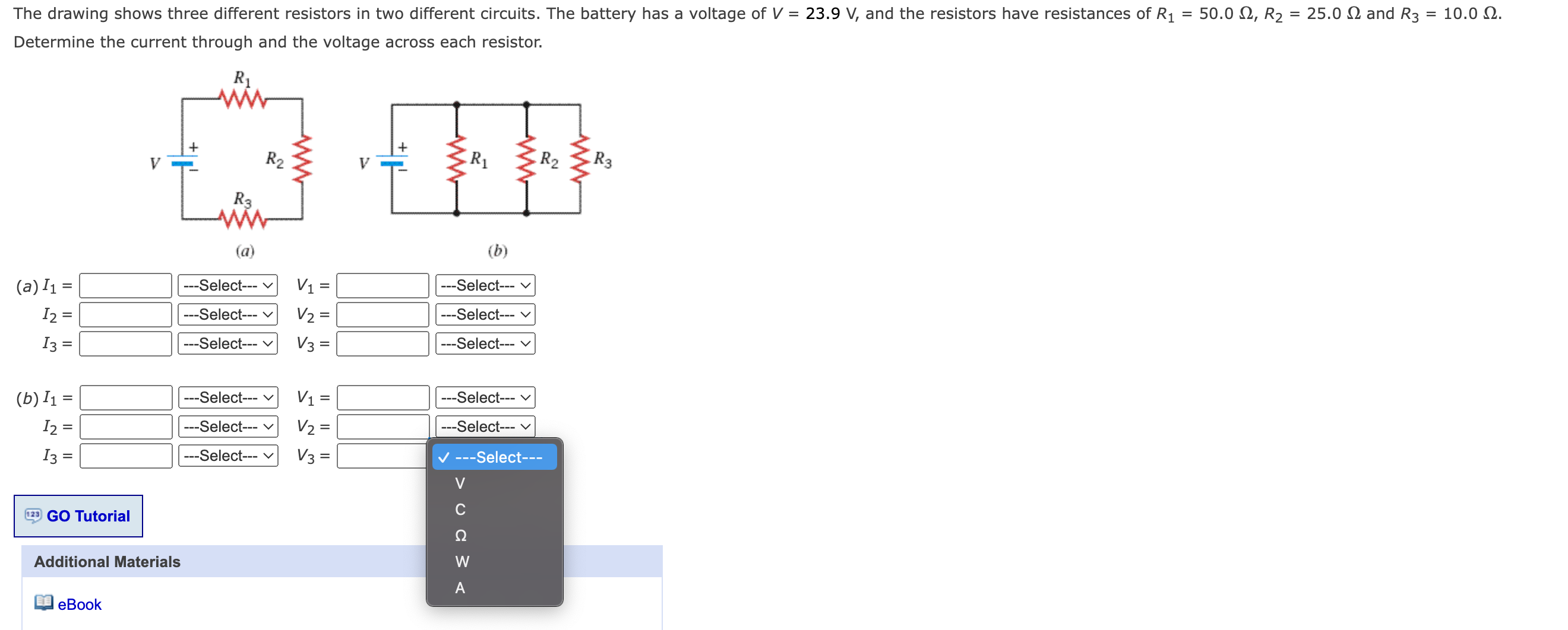 Solved Determine the current through and the voltage across | Chegg.com