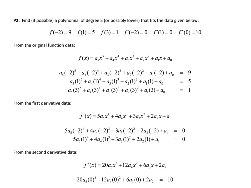 Solved Problem 3: Find the expression for a polynomial of | Chegg.com