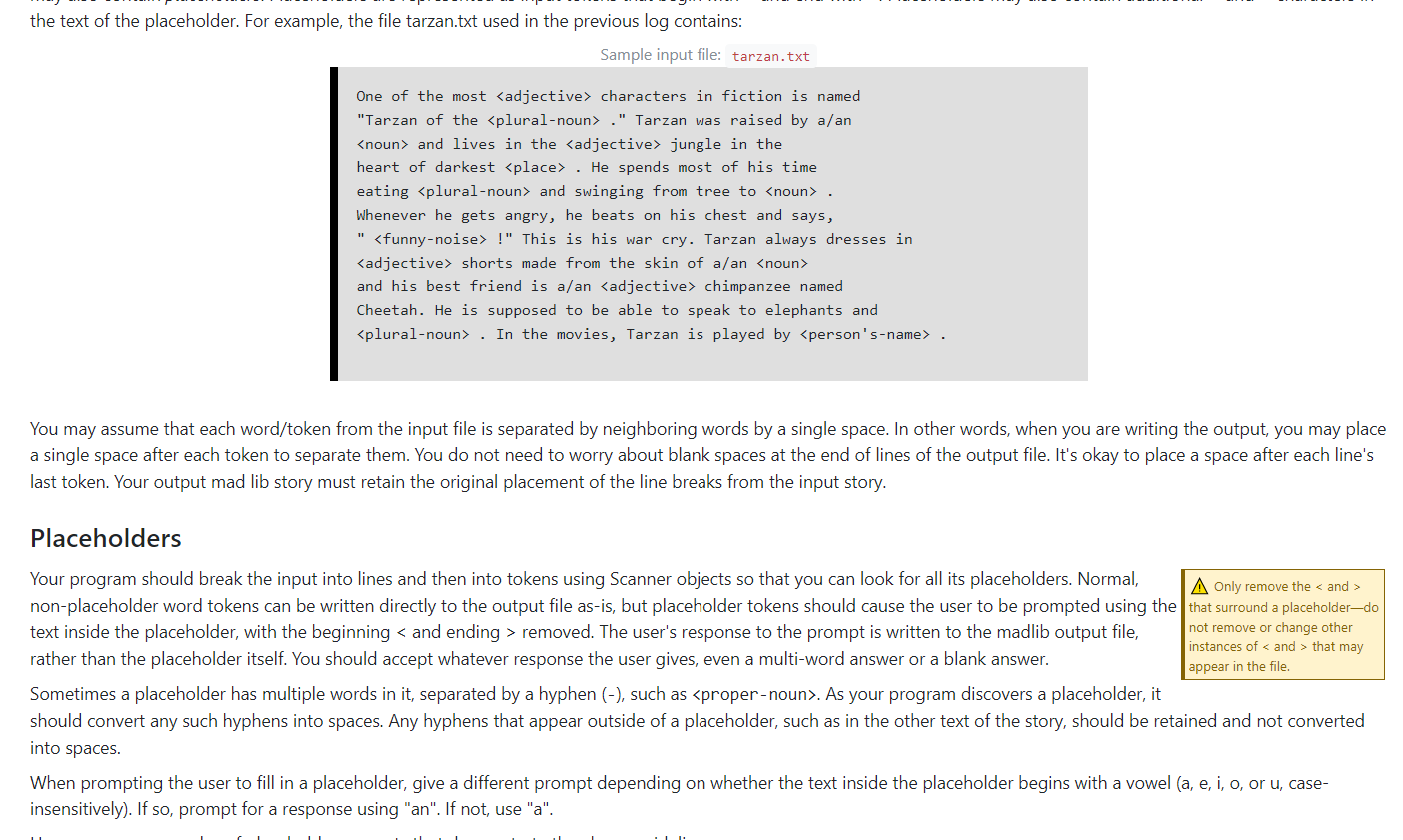 Solved Assessment 6 Madlibs Initial Submission Due 