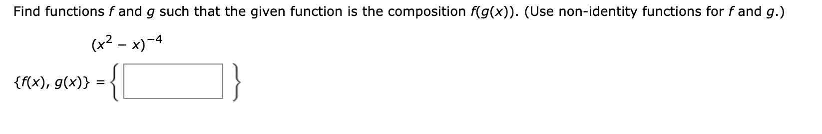 Solved Find functions f and g such that the given function | Chegg.com