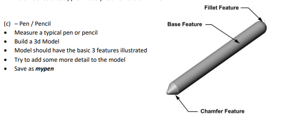 Solved solidworks-part-pen this is my first designing a | Chegg.com