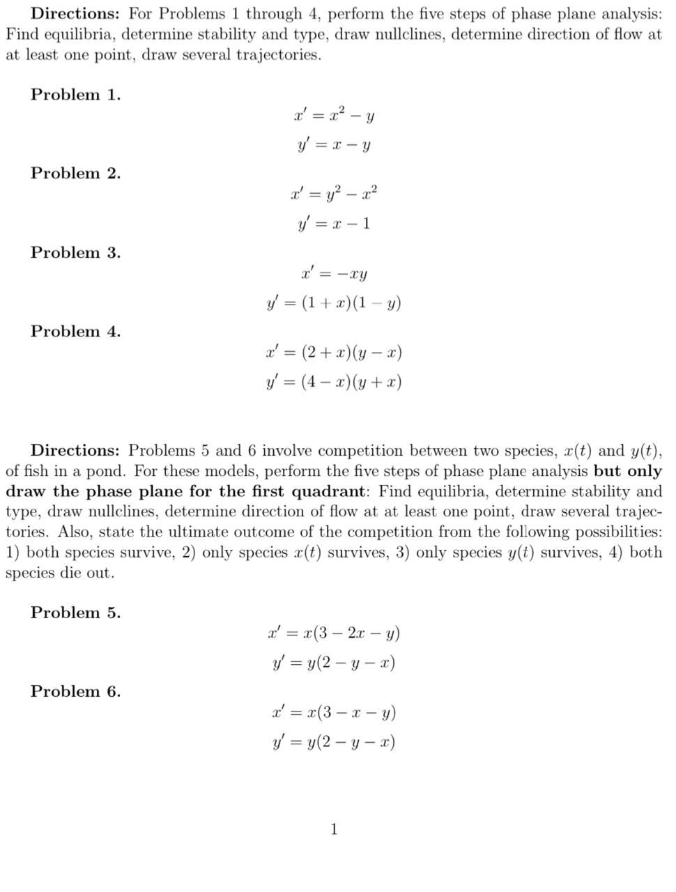 Solved Directions: For Problems 1 through 4, perform the | Chegg.com