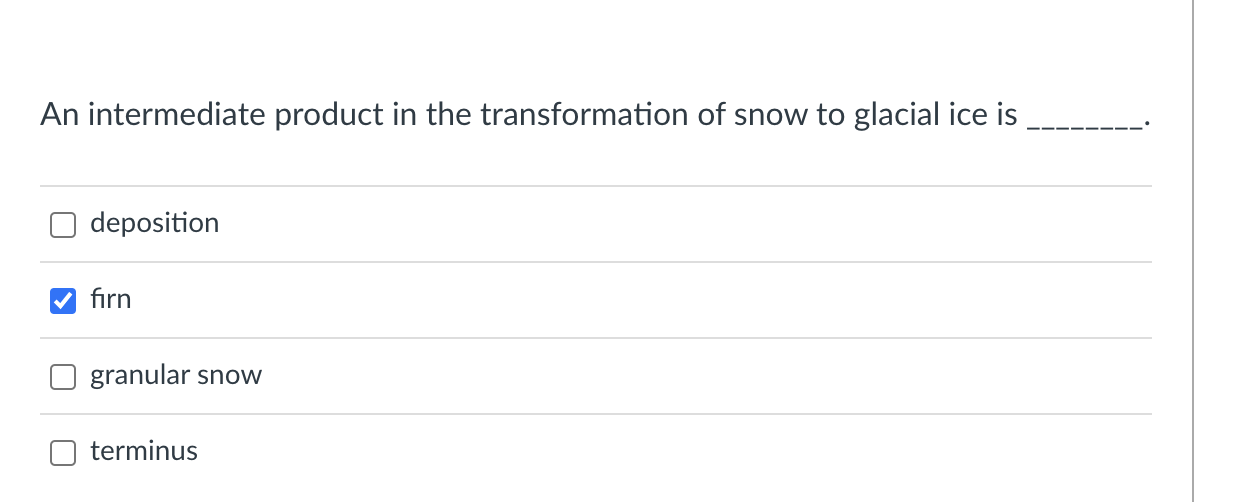 Solved An intermediate product in the transformation of snow | Chegg.com