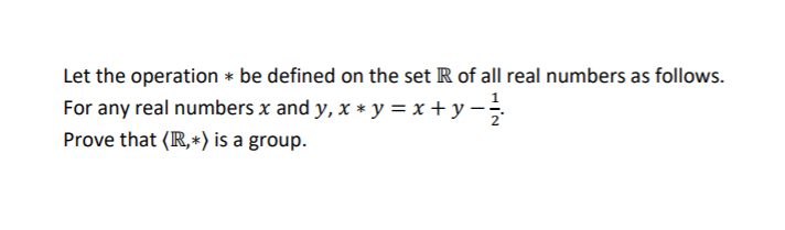 an operation * is defined on the set of real numbers